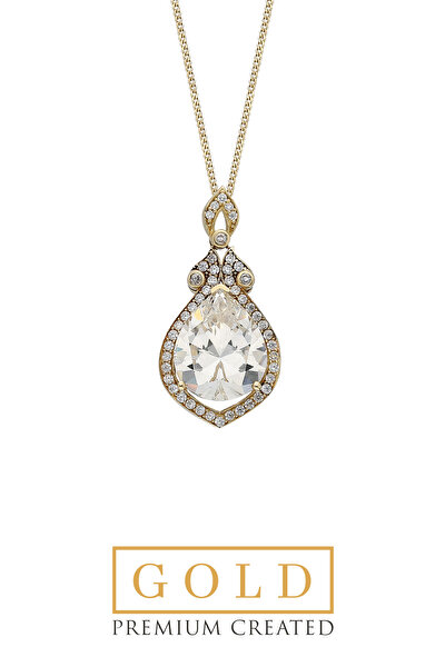 SoChic Sarı Altın Sertifikalı Premium Created Damla Taşlı Kolye Sarı Altın Sertifikalı Premium Created Damla Taşlı Kolye D1390450144 Sarı Altın Sertifikalı Premium Created Damla Taşlı Kolye Sarı Altın Sertifikalı Premium Created Damla Taşlı Kolye D1390450144