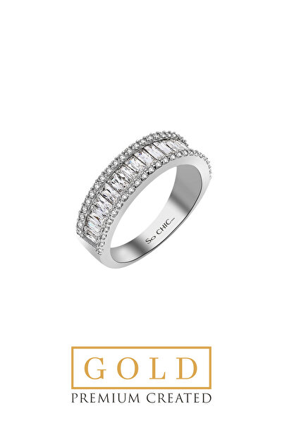 SoChic Beyaz Altın Sertifikalı Premium Created Baget Taşlı Yüzük Beyaz Altın Sertifikalı Premium Created Baget Taşlı Yüzük WW021802401 Beyaz Altın Sertifikalı Premium Created Baget Taşlı Yüzük Beyaz Altın Sertifikalı Premium Created Baget Taşlı Yüzük WW021802401