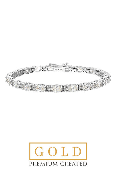 SoChic Beyaz Altın Sertifikalı Premium Created Oval Taşlı Su Yolu Bileklik Beyaz Altın Sertifikalı Premium Created Oval Taşlı Su Yolu Bileklik WW02331280117 Beyaz Altın Sertifikalı Premium Created Oval Taşlı Su Yolu Bileklik Beyaz Altın Sertifikalı Premium Created Oval Taşlı Su Yolu Bileklik WW02331280117